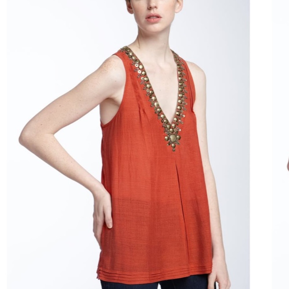 'Saturn' Embellished Silk Top